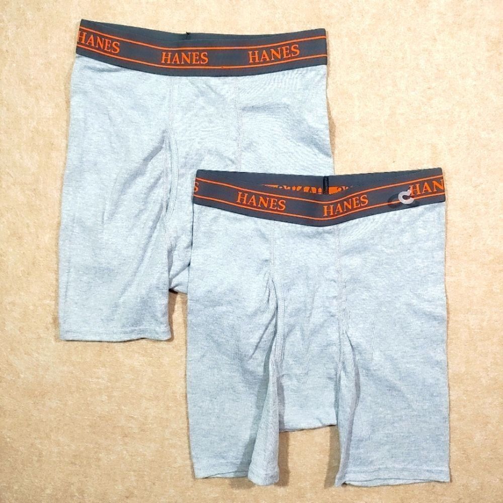 Hanes Men's Comfort Flex Gray Boxer Briefs #J